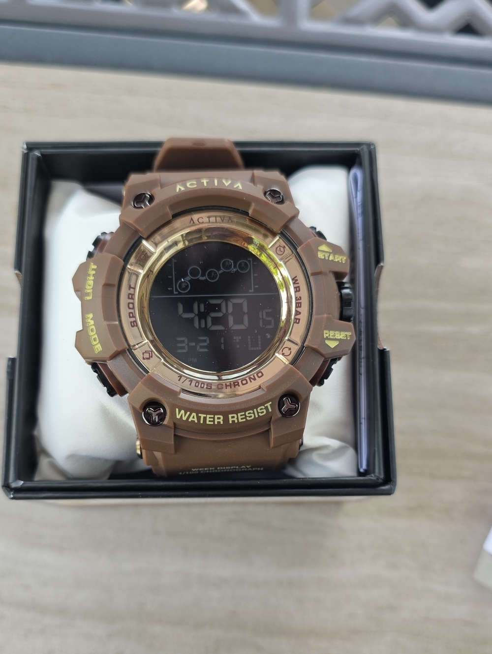 546.  Activa Summit X Invicta Unisex Digital Watch - 50mm. Brown